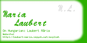 maria laubert business card
